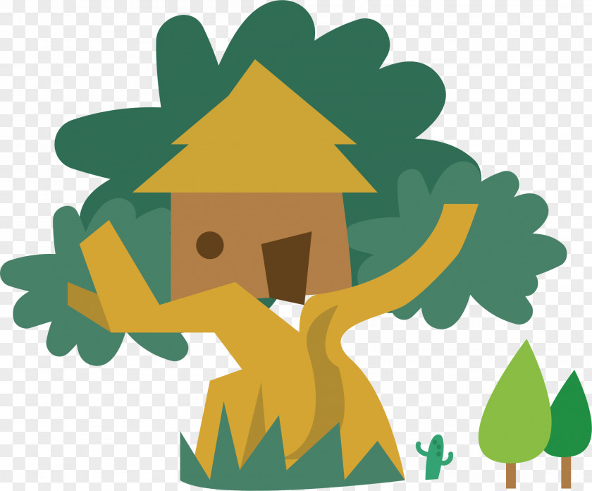 Built In A Tree House Forest Clip Art PNG
