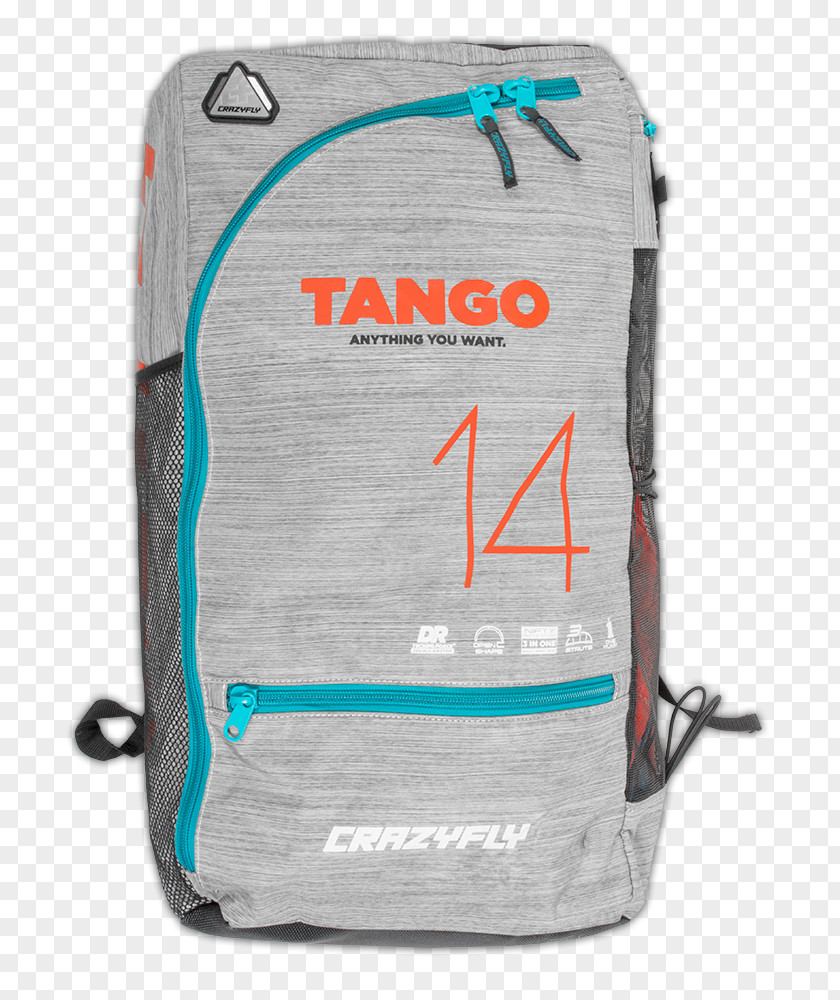 Backpack Kitesurfing Yellow Green PNG