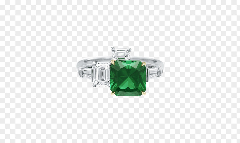 Emerald Tile Earring Engagement Ring Diamond PNG