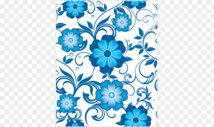 Flower Paper Floral Design Blue Partition Wall PNG
