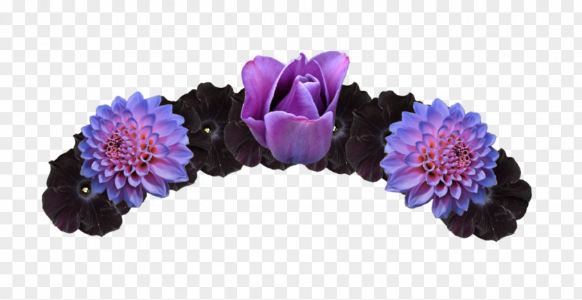 Flower Crown Headband Purple Rose PNG