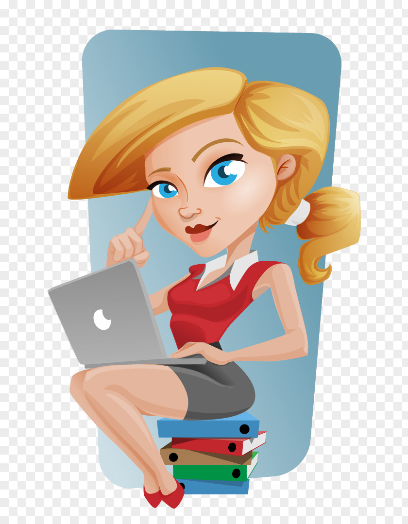 Office Worker Businessperson Animation Woman PNG