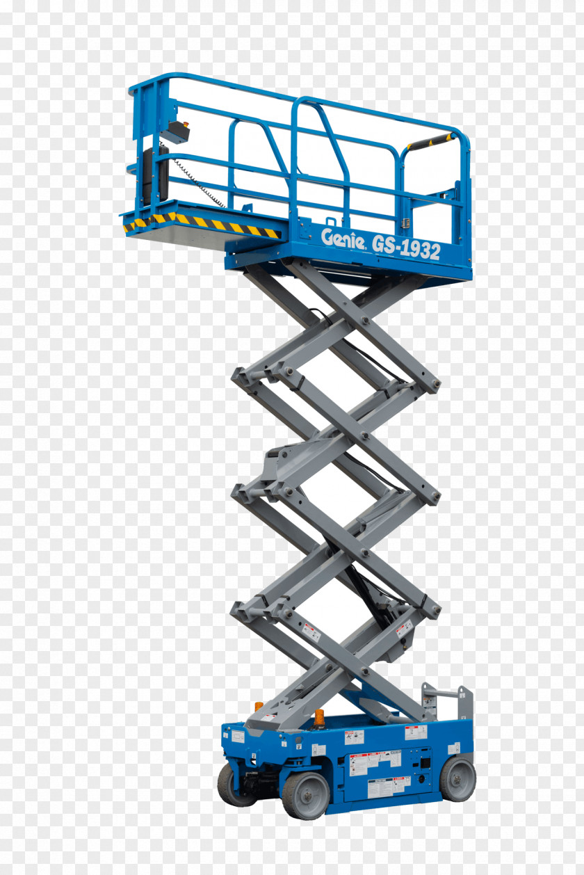 Scissor Lift Aerial Work Platform Elevator Genie Architectural Engineering Forklift PNG