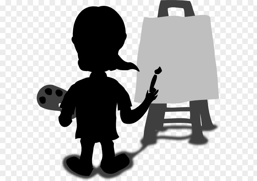 Silhouette Painting Cartoon Clip Art PNG