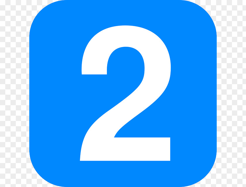 Blue Number 2 In Rounded Square PNG Square, clipart PNG