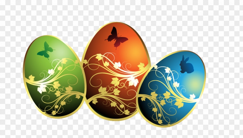 Fashion Egg Butterfly Easter Postcard PNG