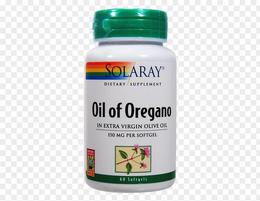 Oil Dietary Supplement Solaray Of Oregano 150 Mg 60 Softgels Herb PNG