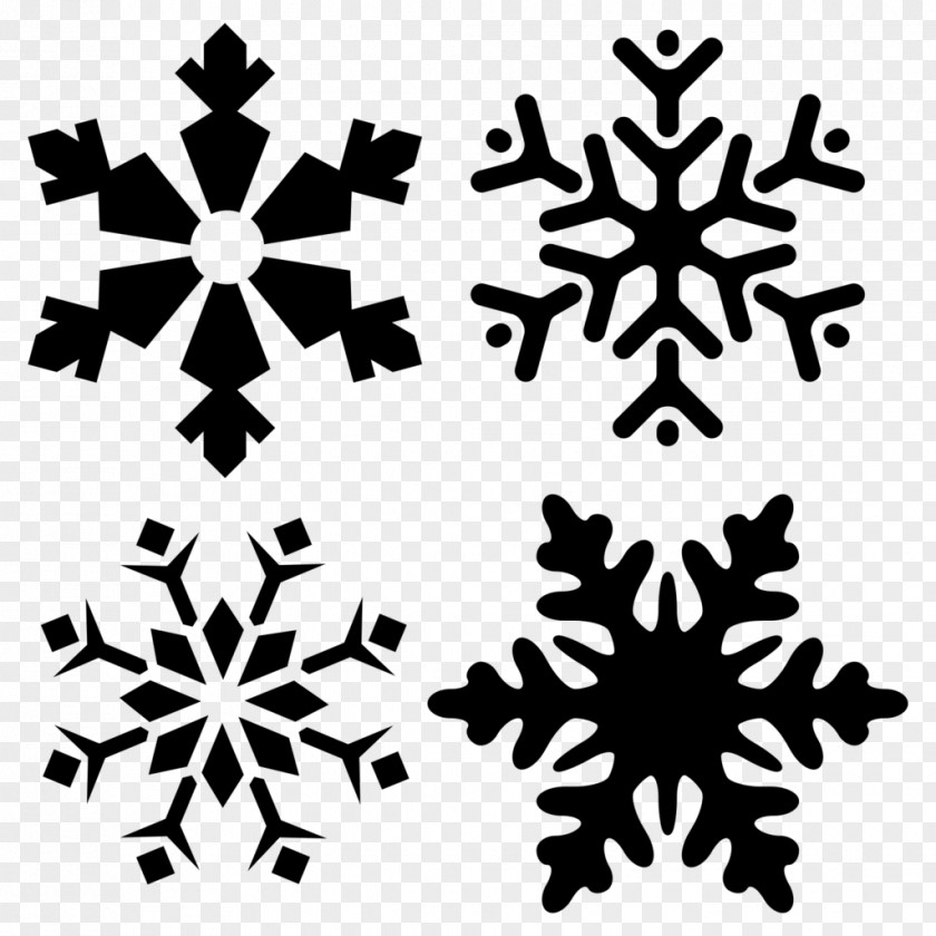 Snowflake Blackandwhite PNG