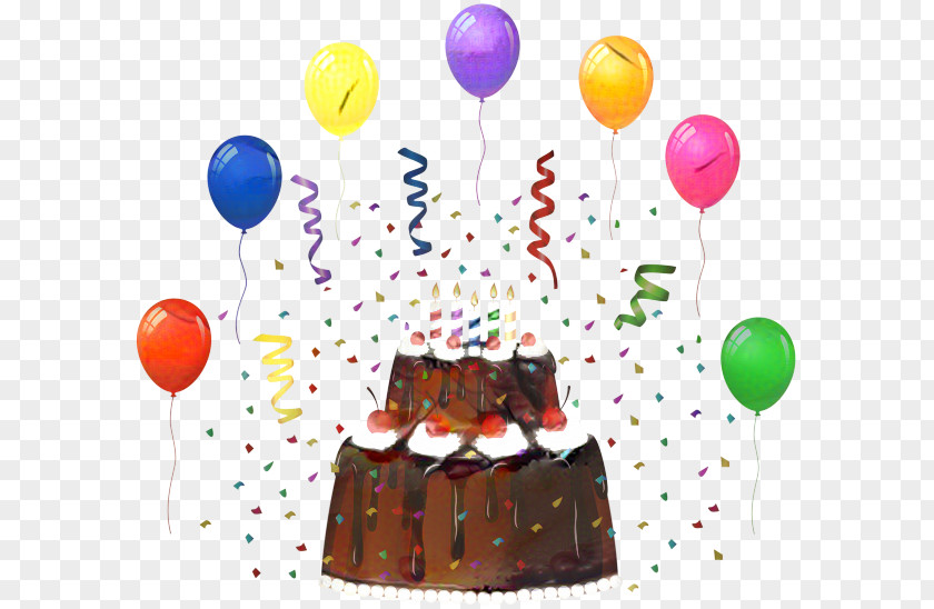 Balloon Birthday Cake Cupcake PNG