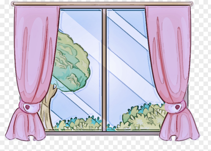 Curtain Pink Textile Interior Design Window Treatment PNG