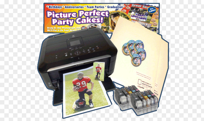 Edible Ink Inkjet Printing Cupcake Birthday Cake PNG