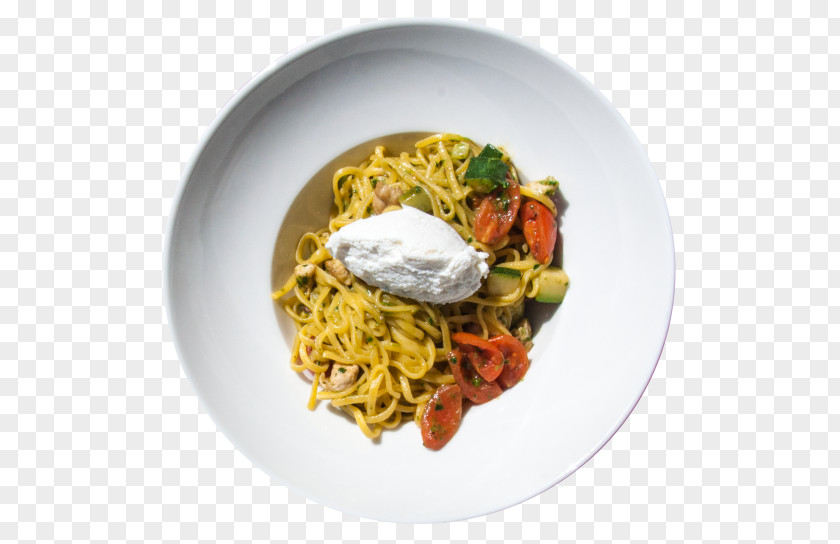 Plate Spaghetti Alle Vongole Yakisoba Taglierini Chinese Noodles Vegetarian Cuisine PNG