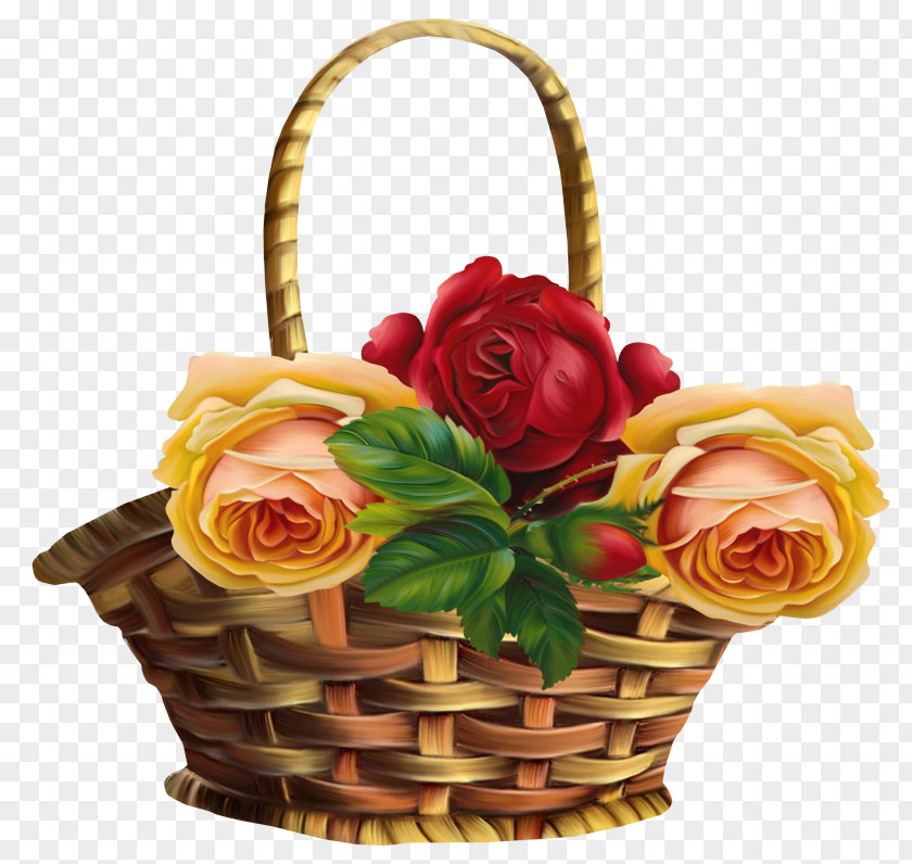 Rose Family Gift Basket Garden Roses PNG