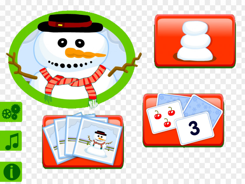 Snowman Early Learning Mathematics Match Number Education Google Play Game PNG