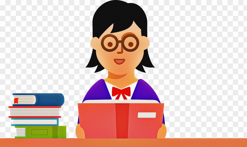 Teacher Reading Book PNG