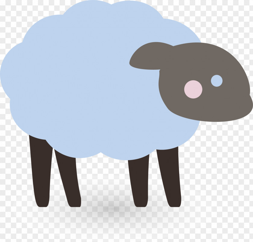 Vector Hand-painted Sheep Cattle Domestic Pig Clip Art PNG