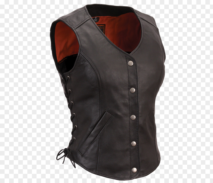 Vest Leather Jacket Gilets Clothing PNG