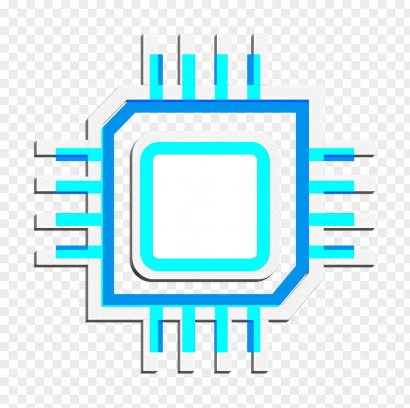 Azure Electric Blue Applet Icon Chip Cpu PNG