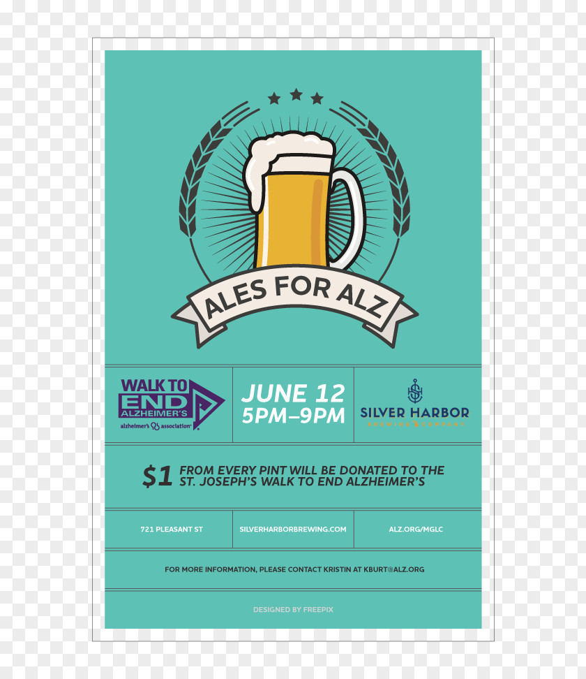 Beer Poster Alzheimer's Association Logo PNG