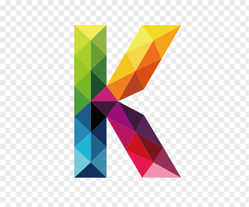 Colorful Letters K Letter Logo Font PNG