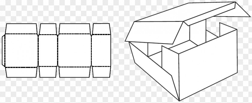 Packaging Model Drawing Paper Angle Diagram PNG