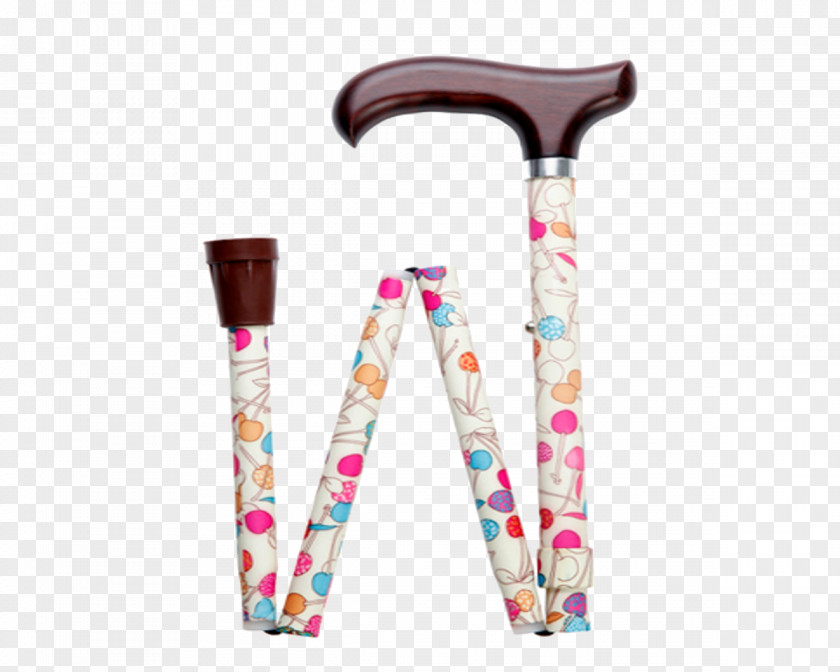 Walking Stick Pink Font PNG