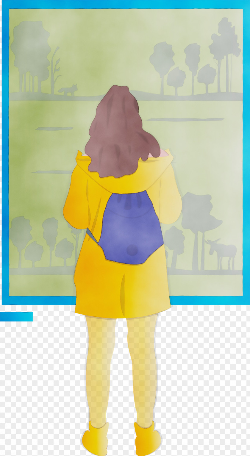 Yellow Standing PNG