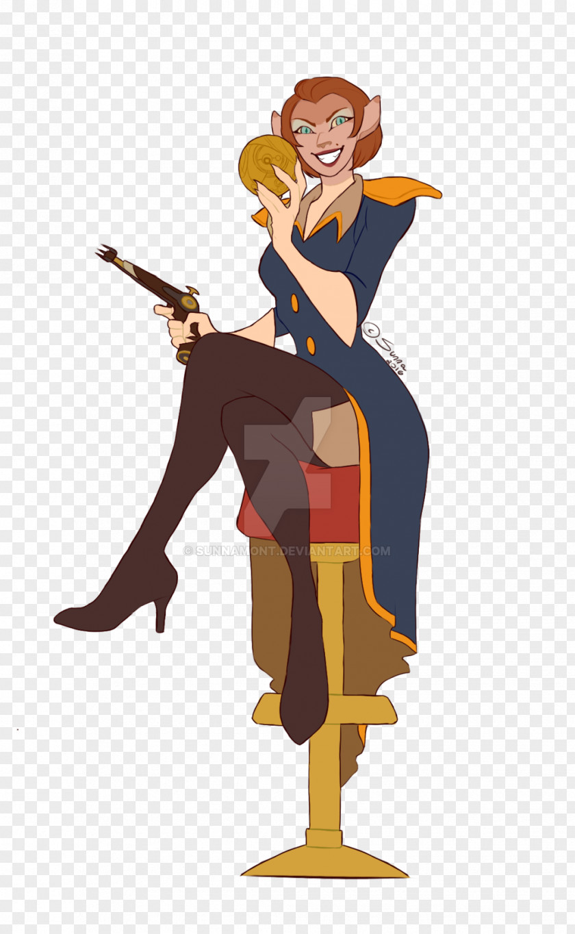 Treasure Captain Amelia Digital Art Drawing Character PNG