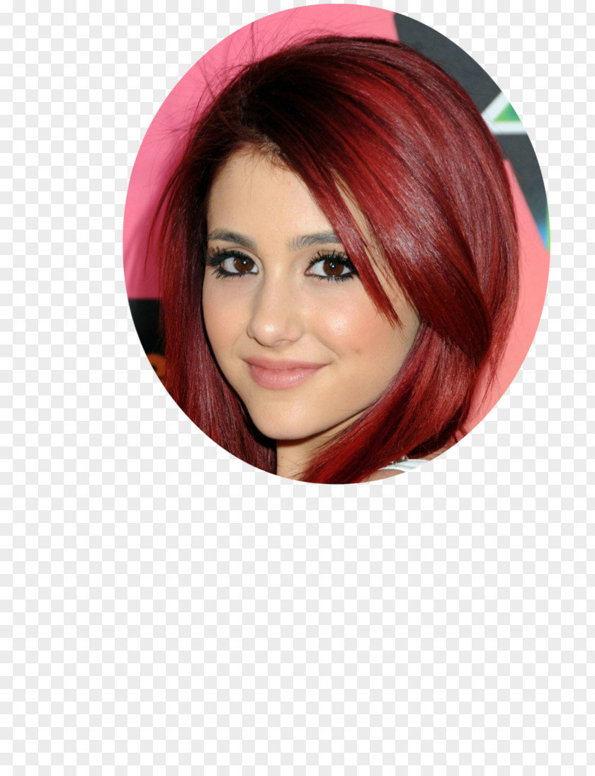 Ariana Grande Red Velvet Cake Hair Coloring Human Color Hairstyle PNG