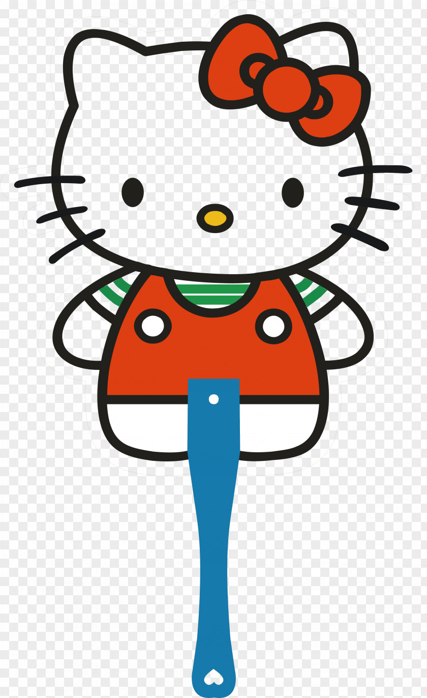 Cartoon Shape Fan Hello Kitty Character Clip Art PNG