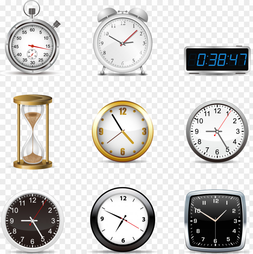 Vector Clock Face Euclidean Adobe Illustrator PNG