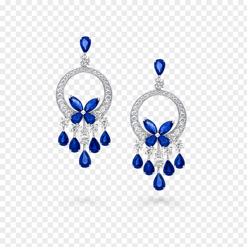 Diamond Earring Graff Diamonds Jewellery Sapphire PNG