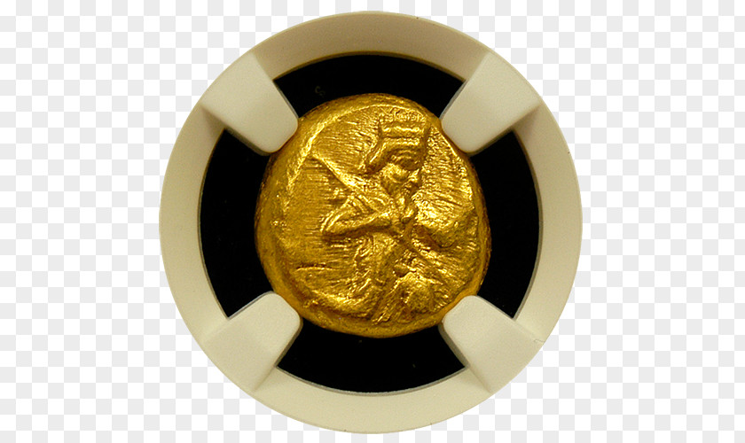 Gold Achaemenid Empire Persian Coin Lydia PNG
