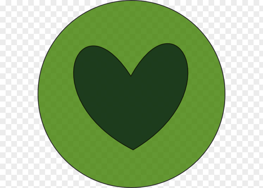 Green Circle Symbol Heart Font PNG