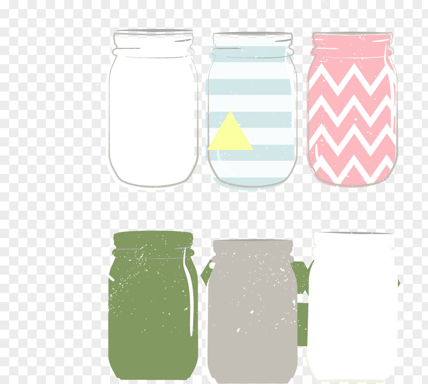 Vector Hand-painted Jar Mason PNG