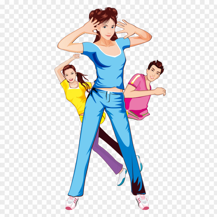 Fitness Cartoon Character Weight Loss Physical PNG