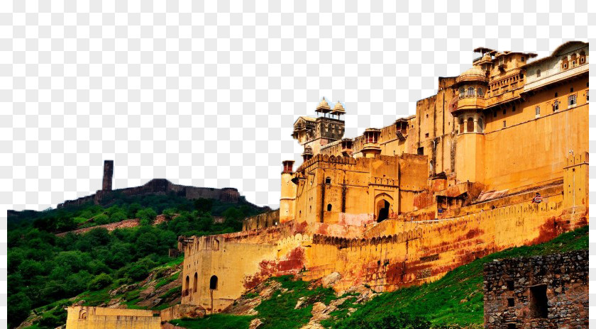 India Amber Fort Landscape Nineteen Amer Agra Jaipur Thailand PNG