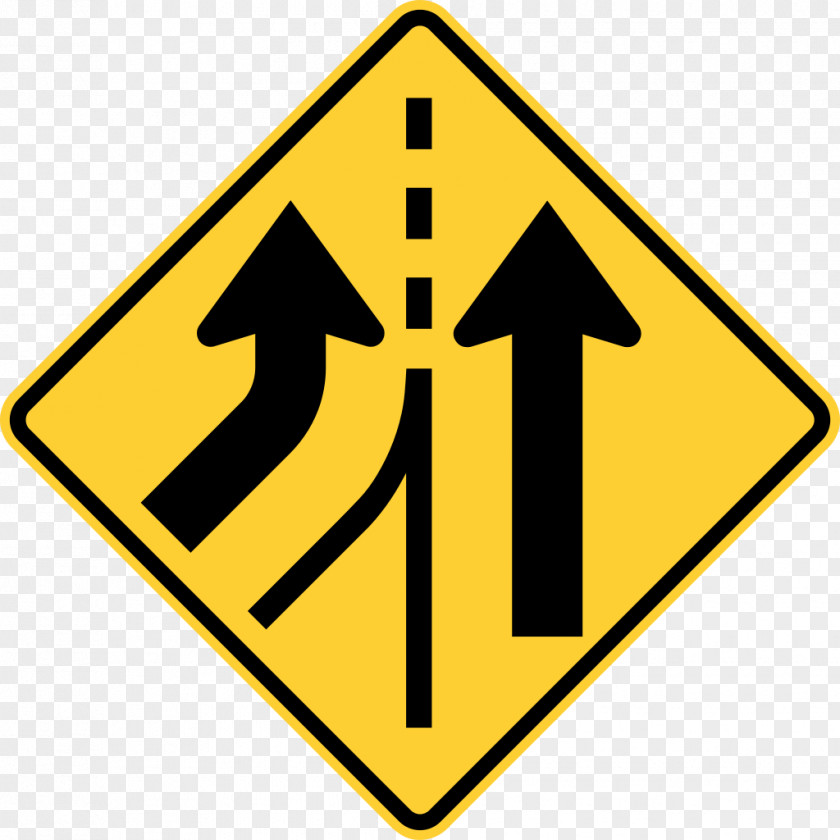 Road Traffic Sign Warning Lane PNG