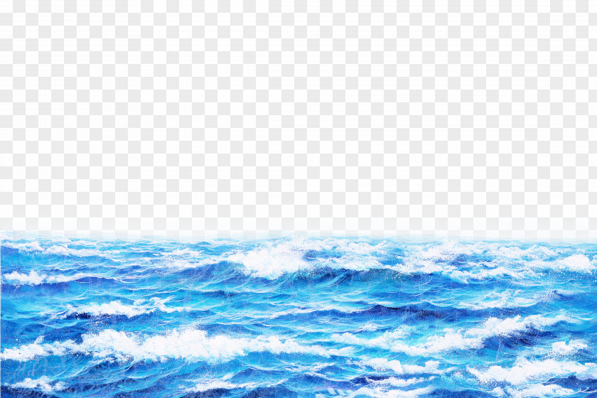 Sea Oil Painting Computer File PNG