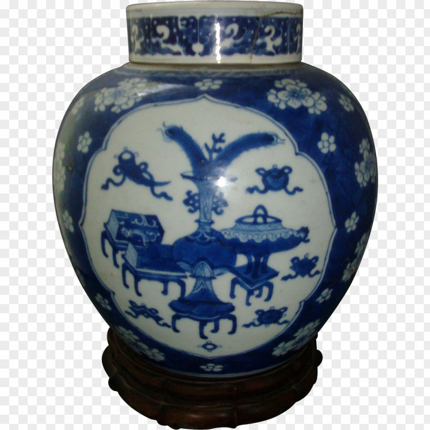 Vase Blue And White Pottery Porcelain Ceramic PNG