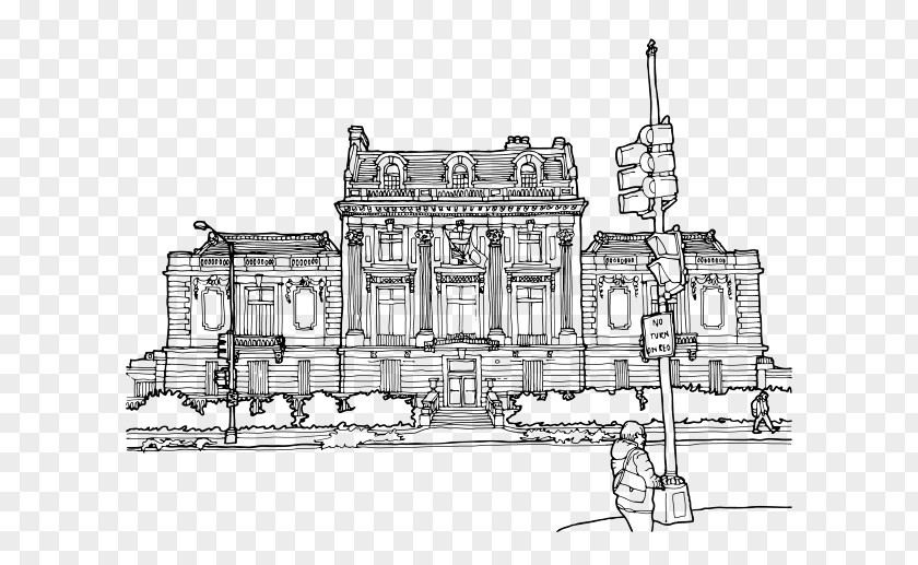 Building Cosmos Club Union Station Architecture Coloring Book PNG