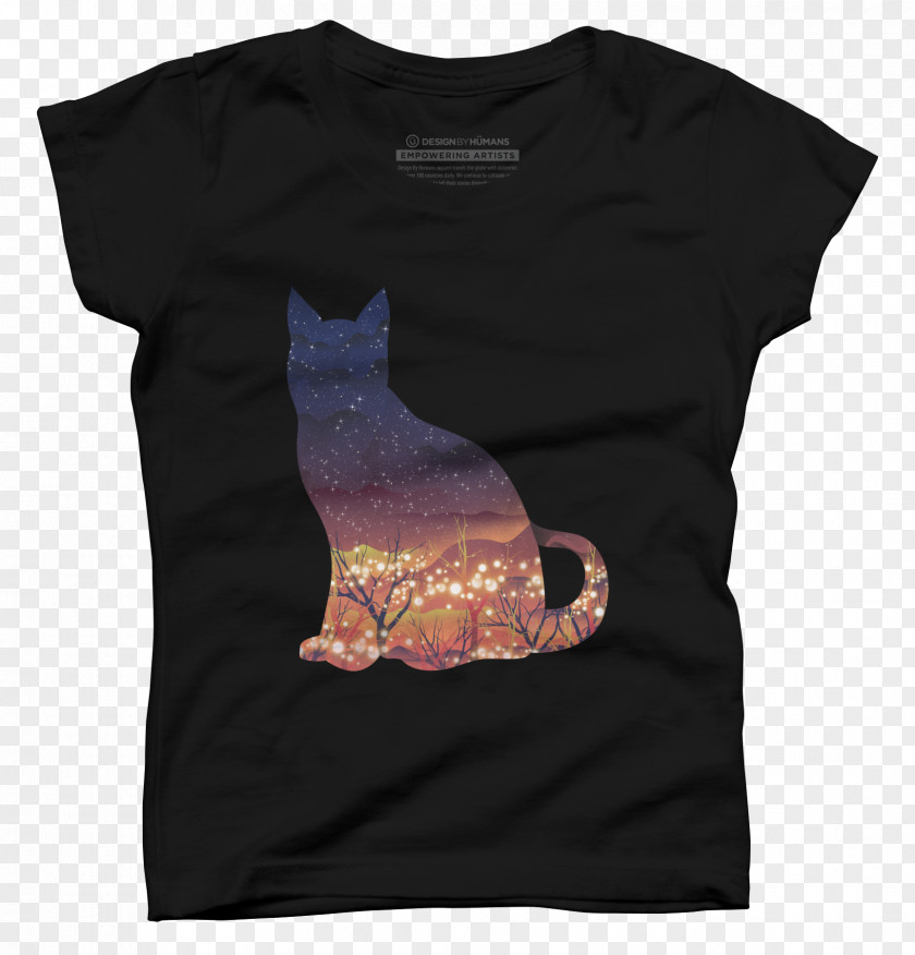 Cat Lover T Shirt Psychedelic Art Negative Space Poster Painting PNG