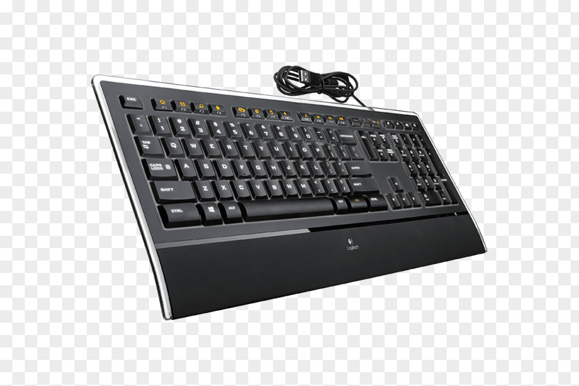 USB Computer Keyboard Logitech Illuminated K740 K800 Backlight PNG