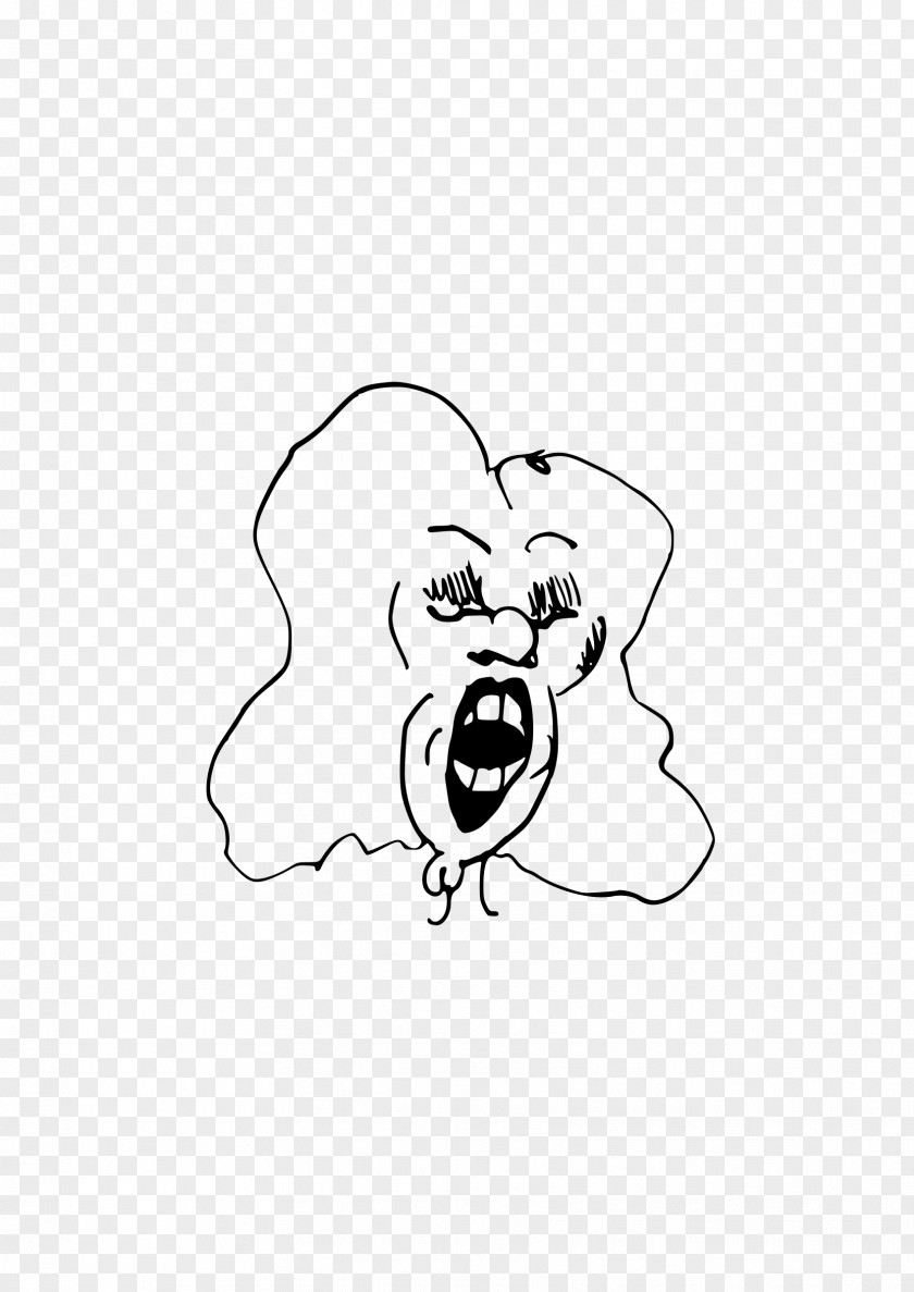 Woman Screaming Drawing Clip Art PNG