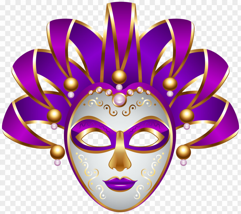 Purple Carnival Mask Transparent Clip Art Image Mardi Gras PNG