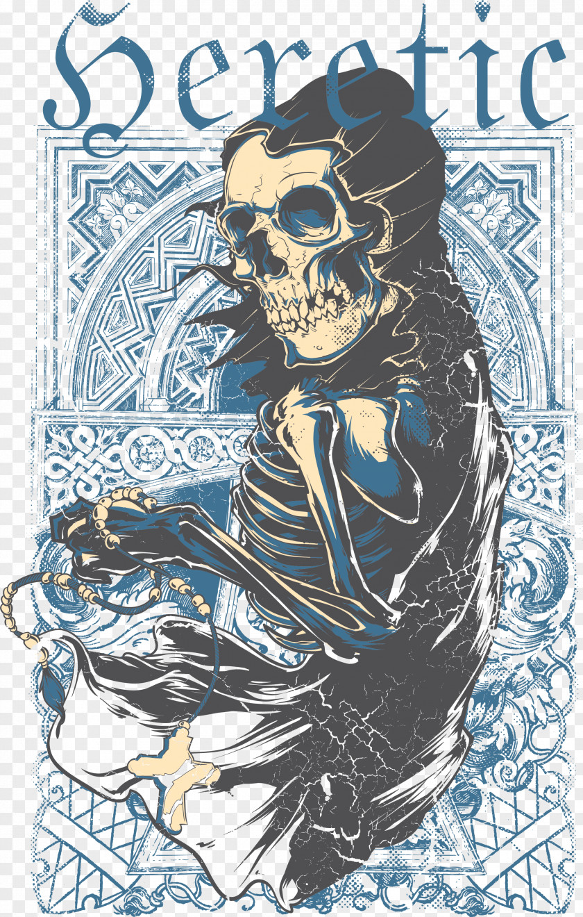 Skull Devil Printing T-shirt Calavera PNG