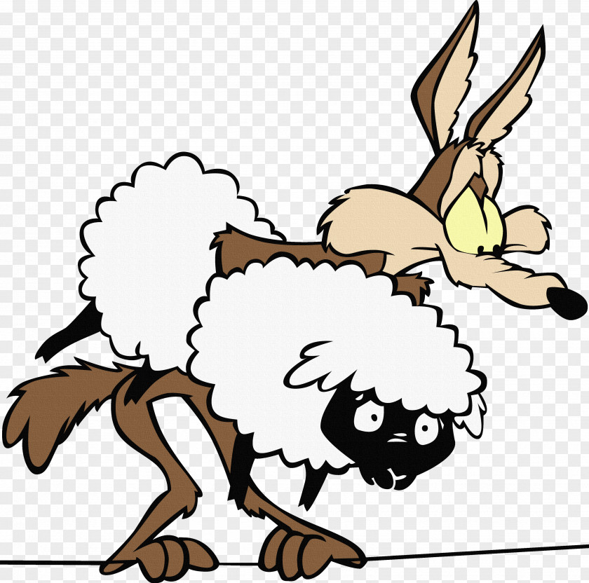 Wile E Coyote E. And The Road Runner Sticker Decal Sheep, Dog 'n' Wolf PNG