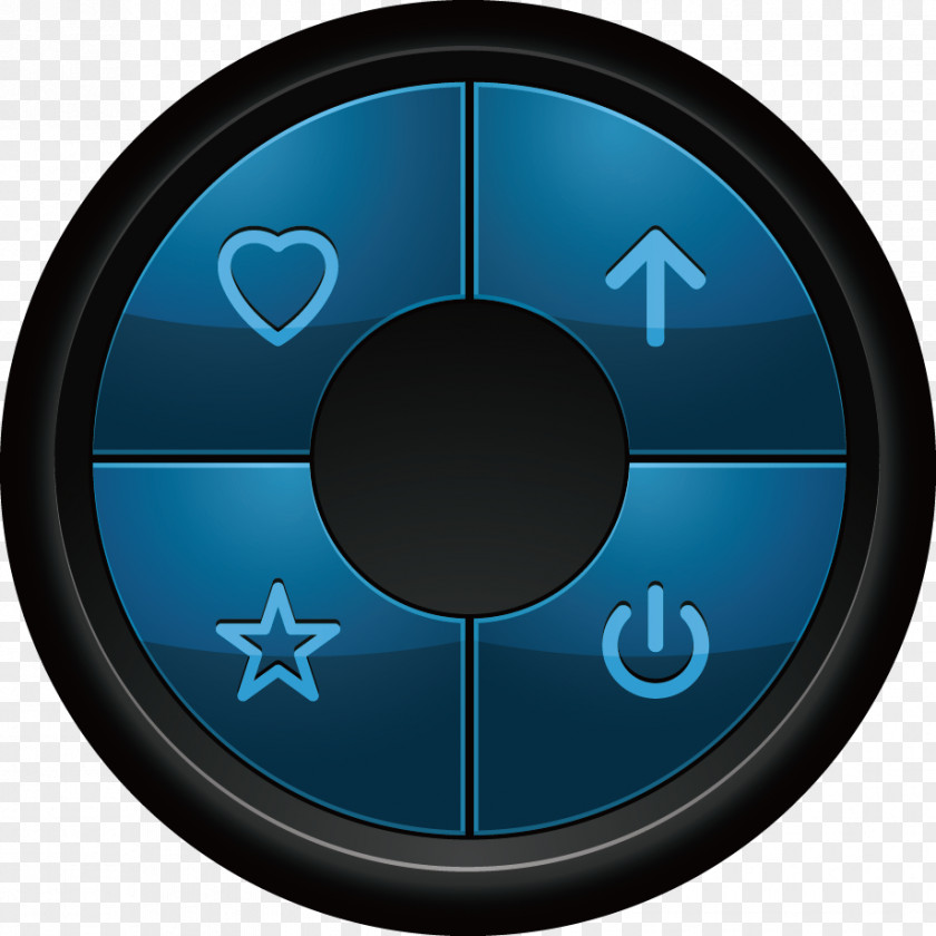 Blue Button User Interface Icon PNG