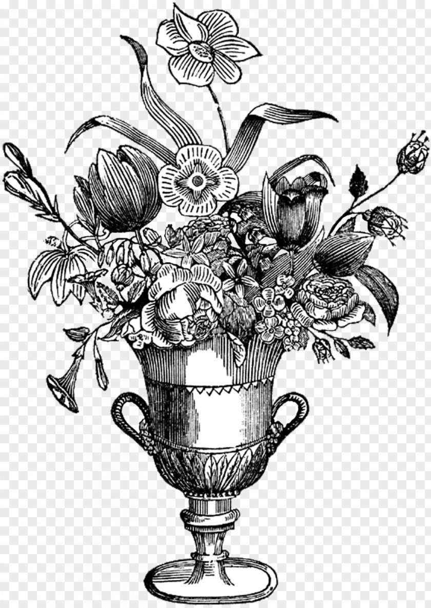 Flower Vase Drawing Clip Art PNG