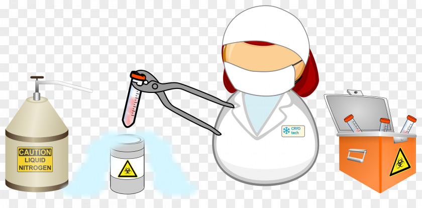 Scientists Cryogenics Thermoses Liquid Nitrogen Clip Art PNG